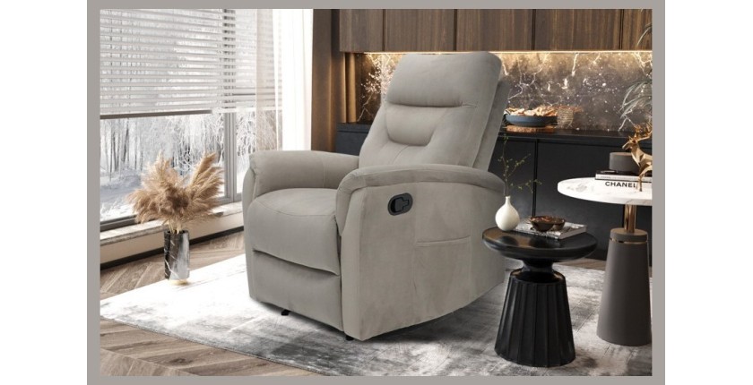 Fauteuil relaxation relevable manuellement PARIS coloris beige