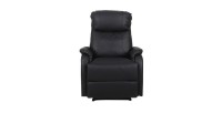 Fauteuil relaxation relevable manuellement BERLIN coloris noir