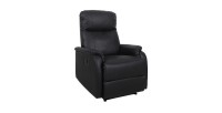 Fauteuil relaxation relevable manuellement BERLIN coloris noir