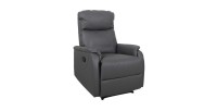 Fauteuil relaxation relevable manuellement BERLIN coloris gris