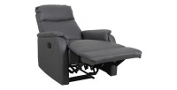 Fauteuil relaxation relevable manuellement BERLIN coloris gris