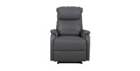 Fauteuil relaxation relevable manuellement BERLIN coloris gris