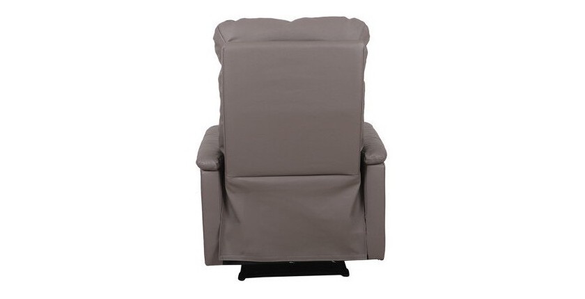 Fauteuil relaxation relevable manuellement BERLIN coloris taupe