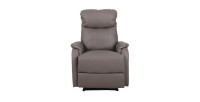 Fauteuil relaxation relevable manuellement BERLIN coloris taupe