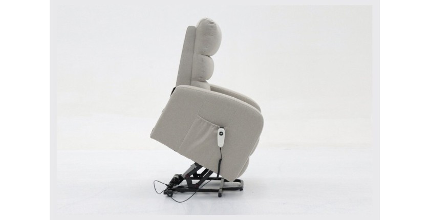 Fauteuil relaxation releveur electrique SYDNEY Tissu Gris clair