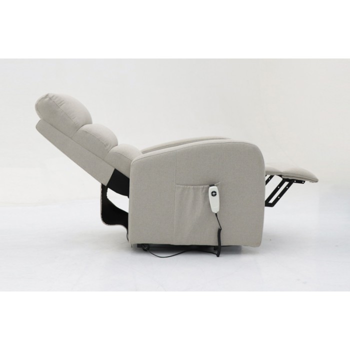 Fauteuil relaxation releveur electrique SYDNEY Tissu Gris clair