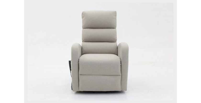 Fauteuil relaxation releveur electrique SYDNEY Tissu Gris clair