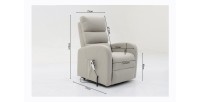 Fauteuil relaxation releveur electrique SYDNEY Tissu Gris clair