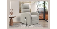 Fauteuil relaxation releveur electrique SYDNEY Tissu Gris clair