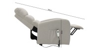 Fauteuil relaxation releveur electrique SYDNEY Tissu Gris clair