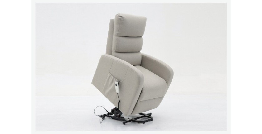 Fauteuil relaxation releveur electrique SYDNEY Tissu Gris clair