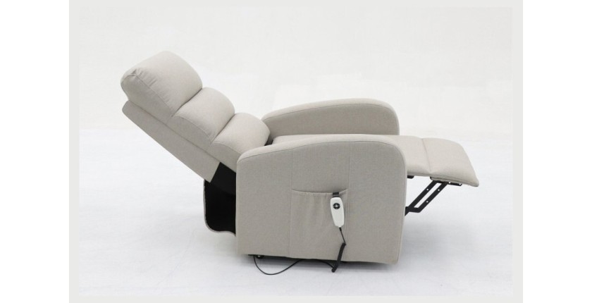 Fauteuil relaxation releveur electrique SYDNEY Tissu Gris clair