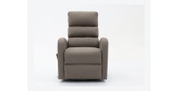 Fauteuil relaxation releveur electrique SYDNEY Tissu Taupe