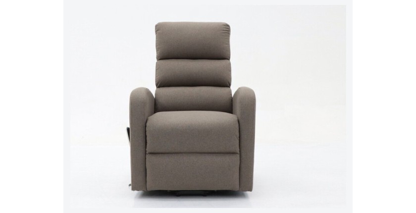 Fauteuil relaxation releveur electrique SYDNEY Tissu Taupe