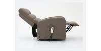 Fauteuil relaxation releveur electrique SYDNEY Tissu Taupe