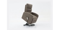 Fauteuil relaxation releveur electrique SYDNEY Tissu Taupe