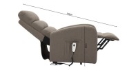Fauteuil relaxation releveur electrique SYDNEY Tissu Taupe