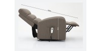 Fauteuil relaxation releveur electrique SYDNEY Tissu Taupe