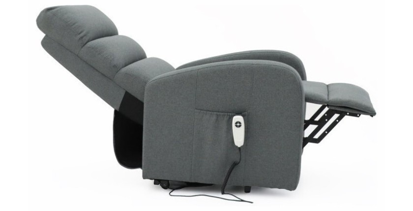 Fauteuil relax electrique SYDNEY Tissu Gris Foncé
