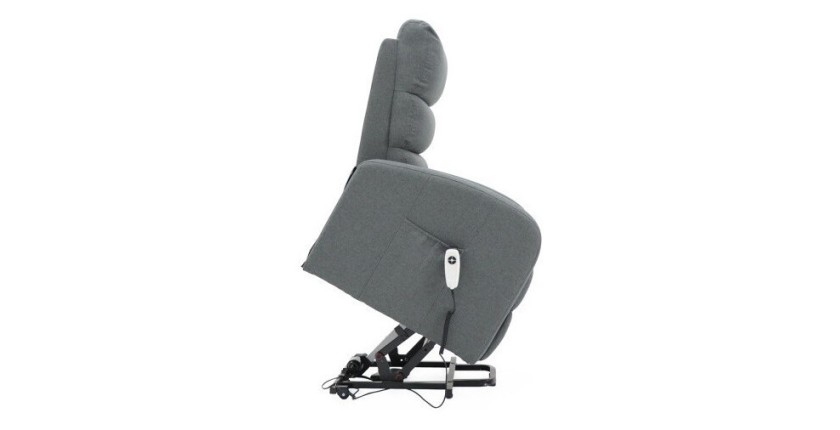 Fauteuil relax electrique SYDNEY Tissu Gris Foncé
