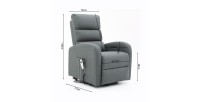 Fauteuil relax electrique SYDNEY Tissu Gris Foncé