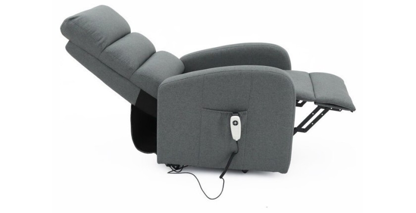 Fauteuil relax electrique SYDNEY Tissu Gris Foncé