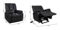 Fauteuil relax electrique TAIWAN simili noir PU