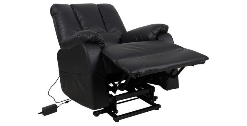 Fauteuil relax electrique TAIWAN simili noir PU