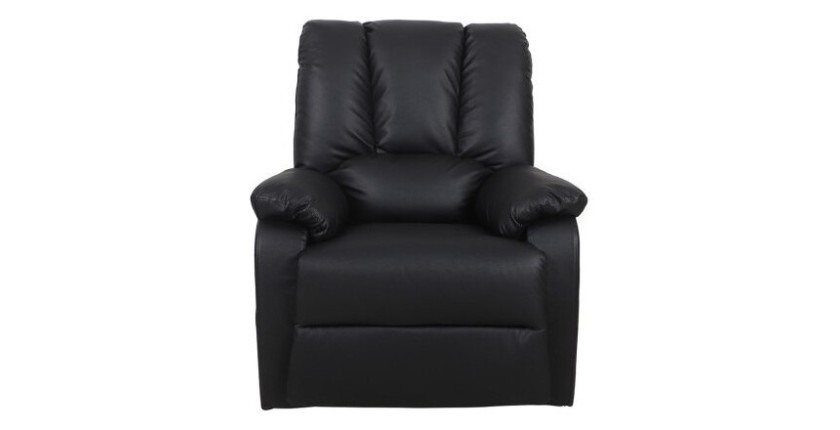 Fauteuil relax electrique TAIWAN simili noir PU