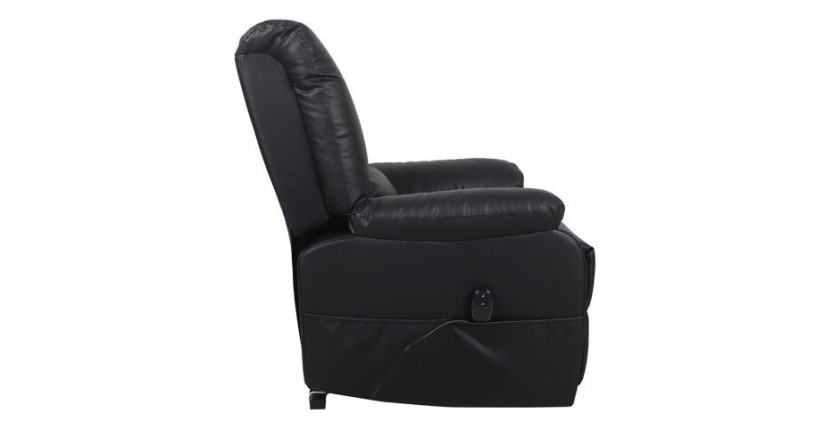 Fauteuil relax electrique TAIWAN simili noir PU