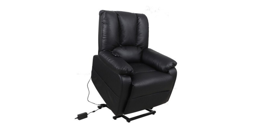 Fauteuil relax electrique TAIWAN simili noir PU