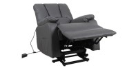 Fauteuil relax électrique TAIWAN simili gris PU