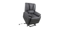 Fauteuil relax électrique TAIWAN simili gris PU