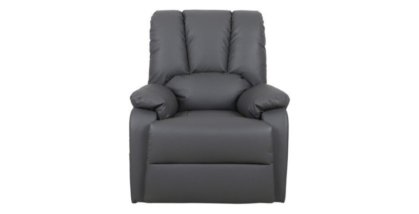 Fauteuil relax électrique TAIWAN simili gris PU