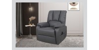 Fauteuil relax électrique TAIWAN simili gris PU