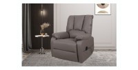 Fauteuil relax électrique TAIWAN simili taupe PU