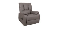 Fauteuil relax électrique TAIWAN simili taupe PU