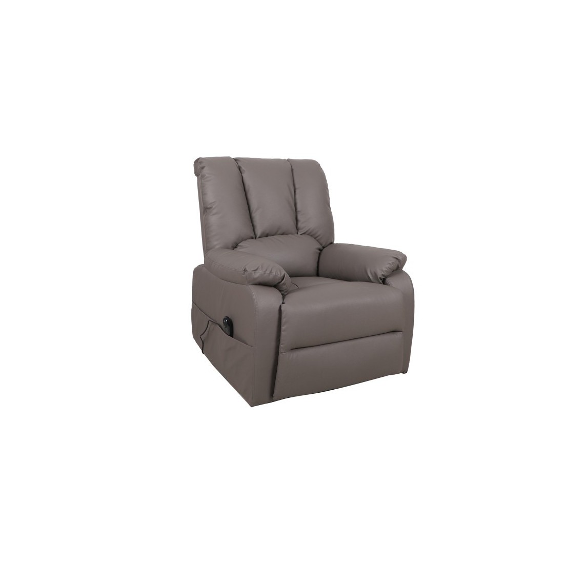 Fauteuil relax électrique TAIWAN simili taupe PU