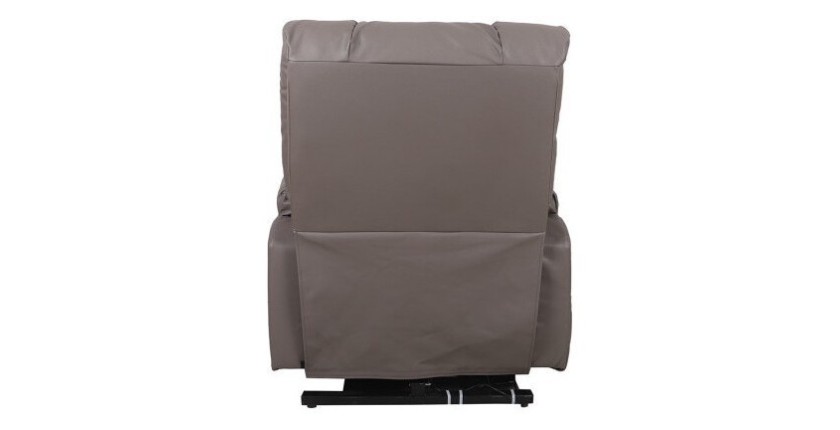 Fauteuil relax électrique TAIWAN simili taupe PU
