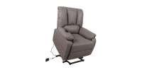 Fauteuil relax électrique TAIWAN simili taupe PU