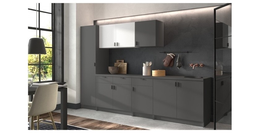 Armoire murale 2 portes collection GOURMET design blanc. Hauteur 53cm