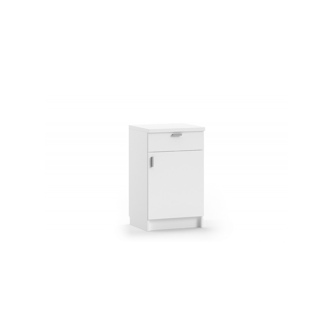 Armoire basse collection GOURMET design blanc. Hauteur 85cm