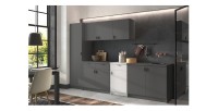Armoire basse collection GOURMET design blanc. Hauteur 85cm