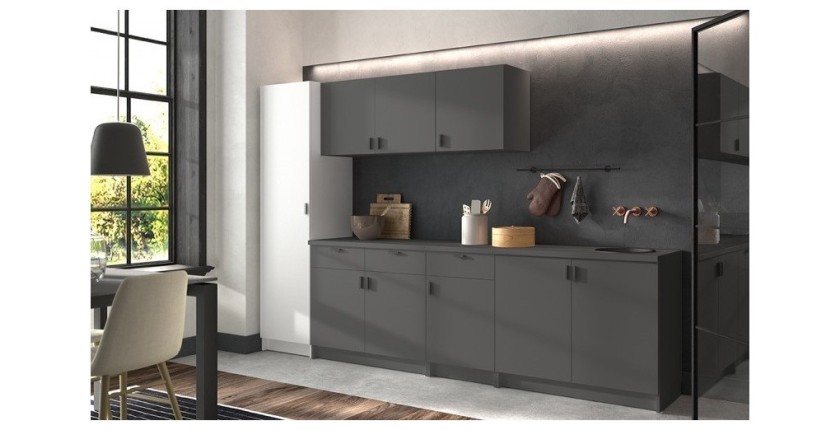Armoire colonne collection GOURMET design blanc. Hauteur 200cm