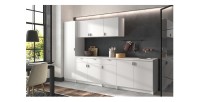 Armoire colonne collection GOURMET design blanc. Hauteur 200cm