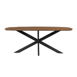 Table à manger BELLA longueur 200cm en bois brut exotique mangolia