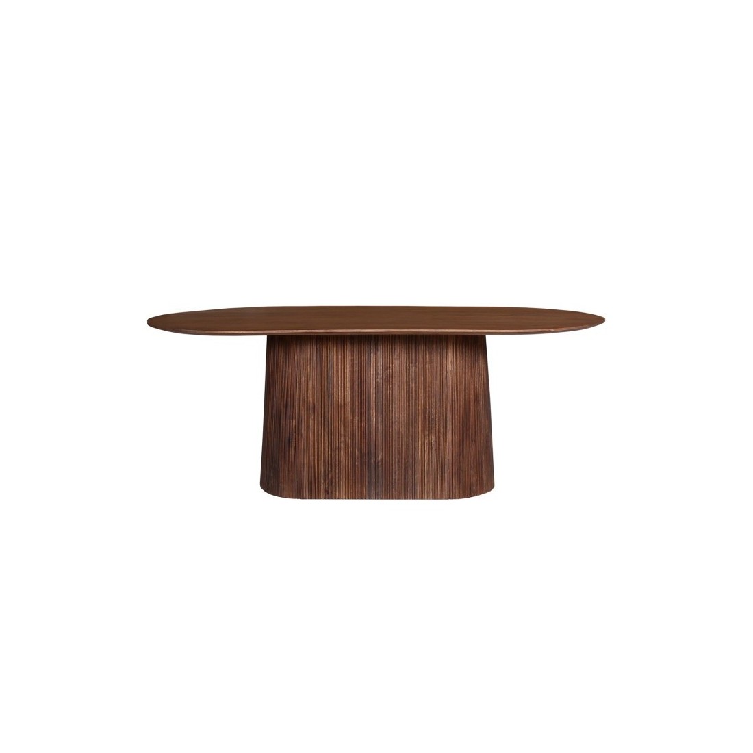 Table collection RIMBAUD effet bois brun clair longueur 200 cm