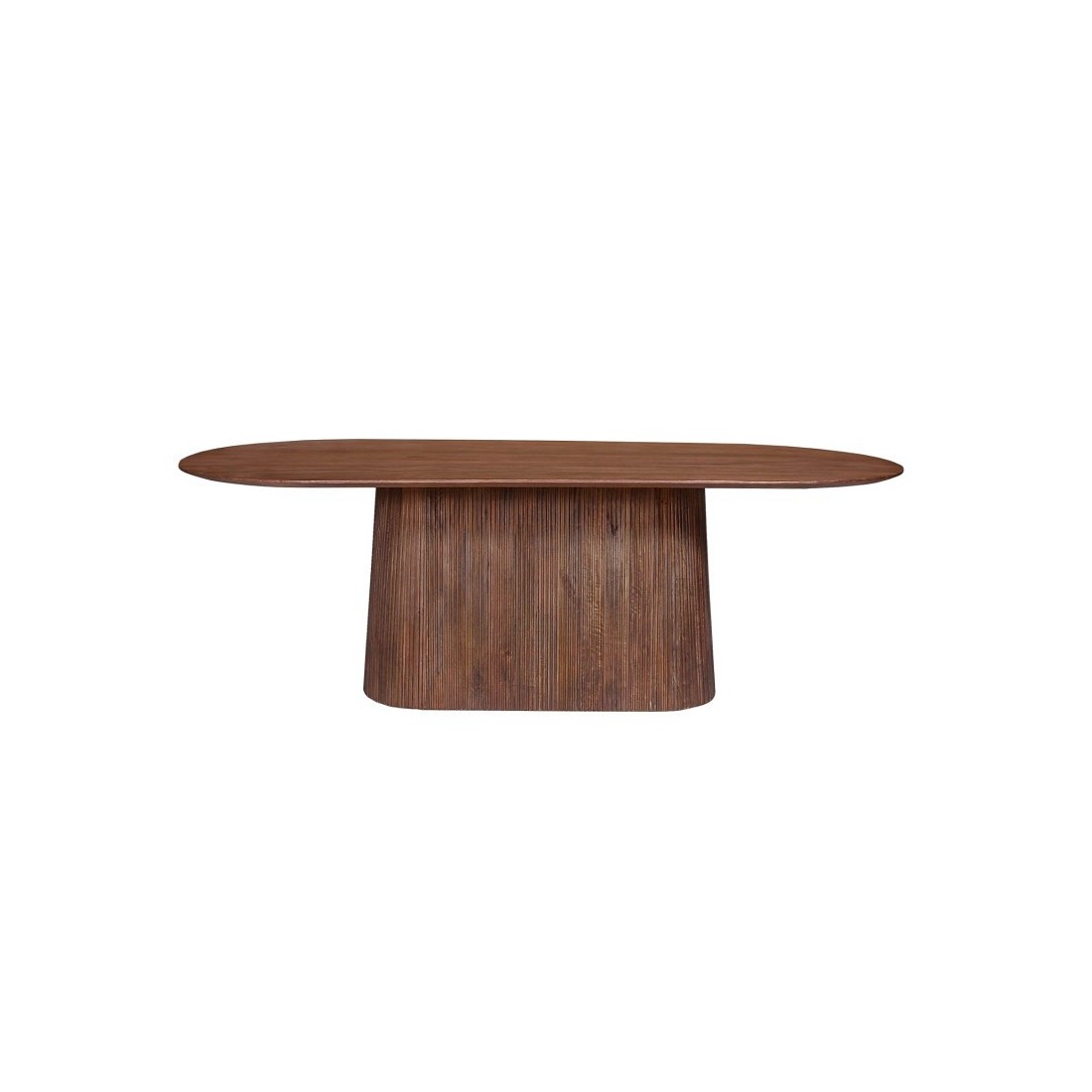 Table collection RIMBAUD effet bois brun clair longueur 230 cm