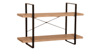 Étagère SHELVES type industrielle bois et métal 2 Niveaux.