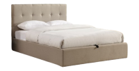 Lit coffre collection DESERT - Couleur beige - 140x200cm - Sommier inclus